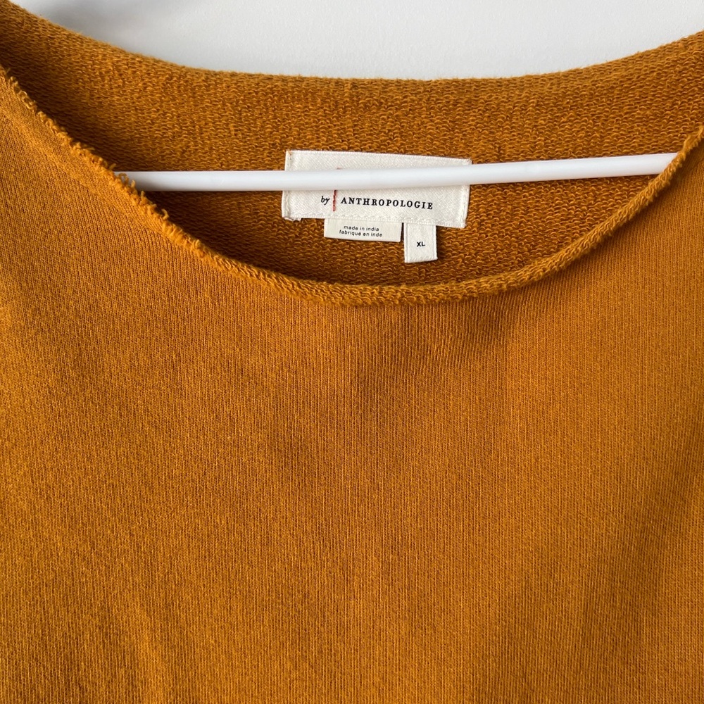 Anthropologie Golden Mustard Cotton Sweatshirt